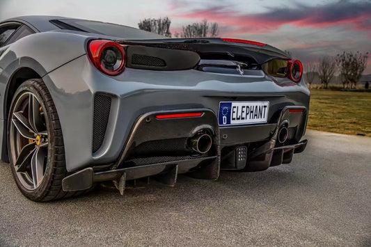 Ferrari 488 GTB with Aftermarket Parts - 1:1 Pista Style Full Body Kit Carbon Fiber / FRP from Aero Republic