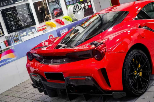 Ferrari 488 GTB with Aftermarket Parts - 1:1 Pista Style Full Body Kit Carbon Fiber / FRP from Aero Republic