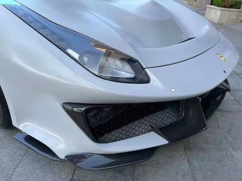 Ferrari 488 GTB & Spider with Aftermarket Parts - 1:1 Pista Style Hood Pre-preg Carbon Fiber / FRP from Aero Republic