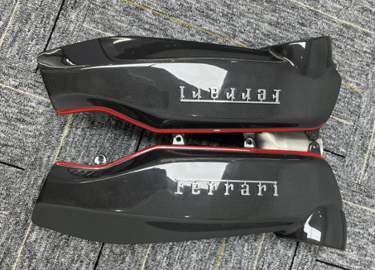 Ferrari 488 GTB & Spider 2016 2017 2018 2019 2020 with Aftermarket Parts - 1:1 Pista Style Intake Pipe Pre-preg Carbon Fiber from Aero Republic