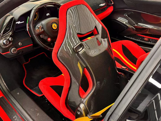 Ferrari 488 GTB & Spider 2016 2017 2018 2019 2020 with Aftermarket Parts - 1:1 Pista Style Seat Carbon Fiber from Aero Republic