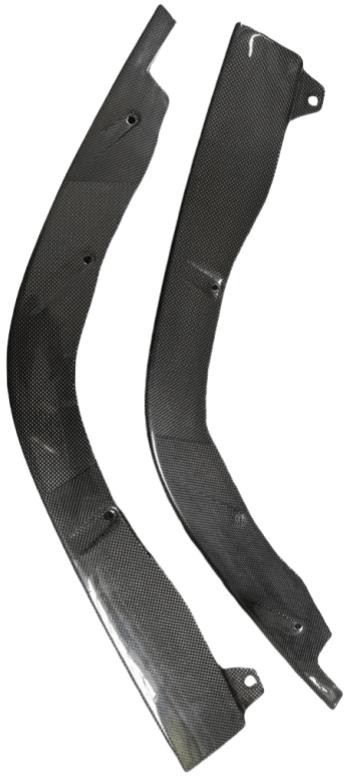 Ferrari F8 Tributo & Spider 2020 2021 2022 2023 with Aftermarket Parts - OEM Replacement 1:1 Front Corner Splitter Carbon Fiber from Aero Republic