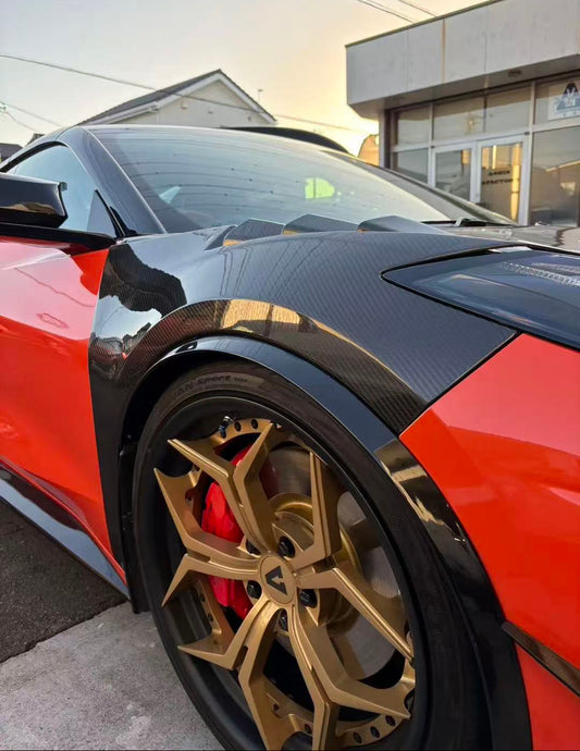 Chevrolet C8 Corvette Base 2020-ON with Aftermarket Parts - Front Fenders Carbon Fiber from Aero Republic