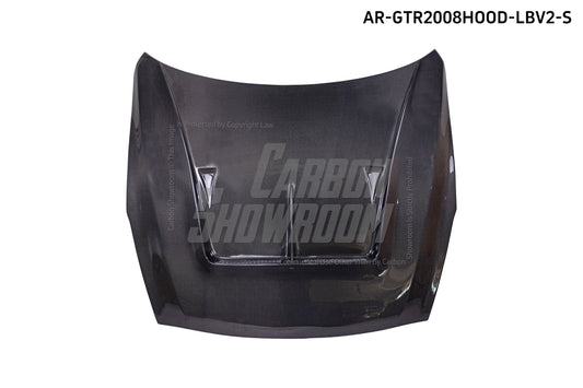 Aero Republic Double-sided Carbon Fiber Hood Bonnet CBA DBA LBV2 Style for GTR R35 2008-2016 - Performance SpeedShop