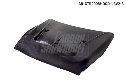 Aero Republic Double-sided Carbon Fiber Hood Bonnet CBA DBA LBV2 Style for GTR R35 2008-2016 - Performance SpeedShop