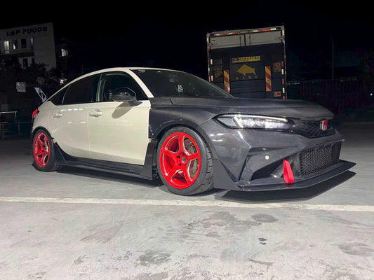 Honda Civic Type-R FL5 2023-ON with Aftermarket Parts - Time Attack Front Bumper Carbon Fiber from Aero Republic