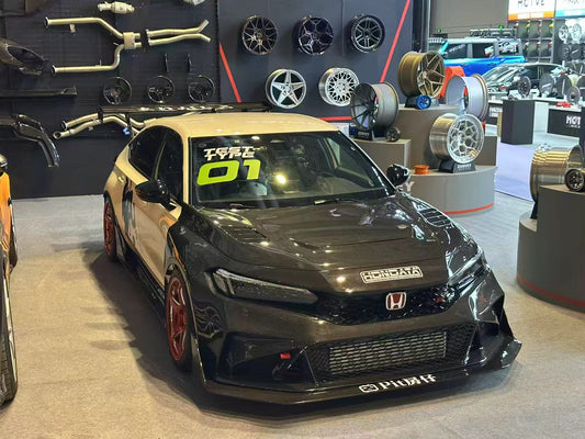 Honda Civic Type-R FL5 2023-ON with Aftermarket Parts - Time Attack Front Bumper Carbon Fiber from Aero Republic