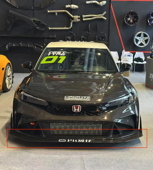 Honda Civic Type-R FL5 2023-ON with Aftermarket Parts - Time Attack Front Lip Splitter Carbon Fiber from Aero Republic