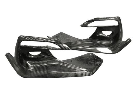 Infiniti Q50 Luxe Sensory Signature Premium Pure (Does not fit Red Sport) 2018 2019 2020 2021 2022 2023 2024 with Aftermarket Parts - Fog Light Surround Cover Bazel Splitters Carbon Fiber from Aero Republic