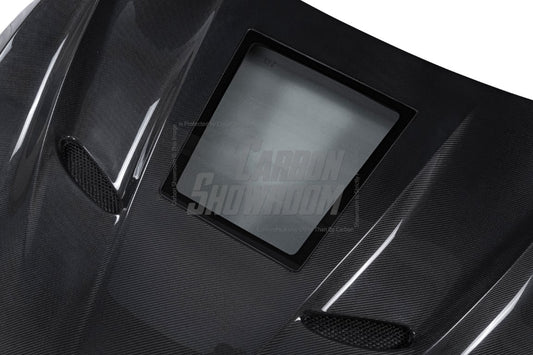  Infiniti Q50 Red Sport 400 Luxe Sensory Signature Premium Pure 2014 2015 2016 2017 2018 2019 2020 2021 2022 2023 2024 with Aftermarket Parts - With Glass Window Hood Carbon Fiber from Aero Republic