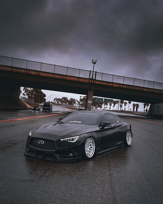 Infiniti Q60 Red Sport 400 Premium Luxe Sport Pure 2017 2018 2019 2020 2021 2022 with Aftermarket Parts - GTS Hood Carbon Fiber from Aero Republic