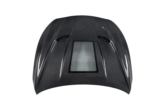 Infiniti Q60 Red Sport 400 Premium Luxe Sport Pure 2017 2018 2019 2020 2021 2022 with Aftermarket Parts - Type A Hood Carbon Fiber from Aero Republic