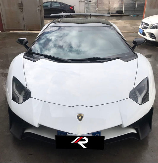 Lamborghini Aventador Base LP700 LP720 S LP740 SV LP750 Ultimate LP780 SVJ LP770 2012 2013 2014 2015 2016 2017 2018 2019 2020 2021 2022 2023 2024 with Aftermarket Parts - 1:1 OEM SV Style Front Bumper Carbon Fiber / FRP from Aero Republic