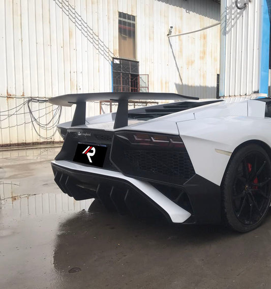 Lamborghini Aventador Base LP700 LP720 S LP740 SV LP750 Ultimate LP780 SVJ LP770 2012 2013 2014 2015 2016 2017 2018 2019 2020 2021 2022 2023 2024 with Aftermarket Parts - 1:1 OEM SV Style Rear Wing Carbon Fiber / FRP from Aero Republic