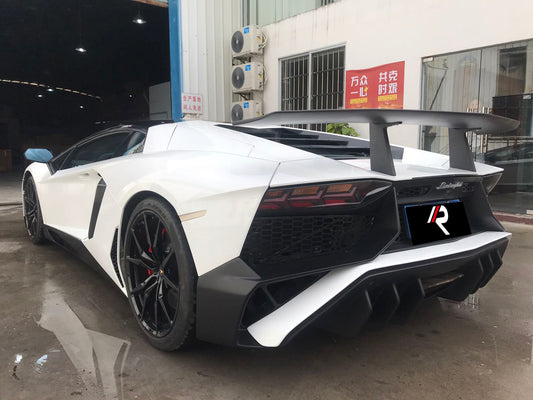 Lamborghini Aventador Base LP700 LP720 S LP740 SV LP750 Ultimate LP780 SVJ LP770 2012 2013 2014 2015 2016 2017 2018 2019 2020 2021 2022 2023 2024 with Aftermarket Parts - 1:1 OEM SV Style Rear Wing Carbon Fiber / FRP from Aero Republic