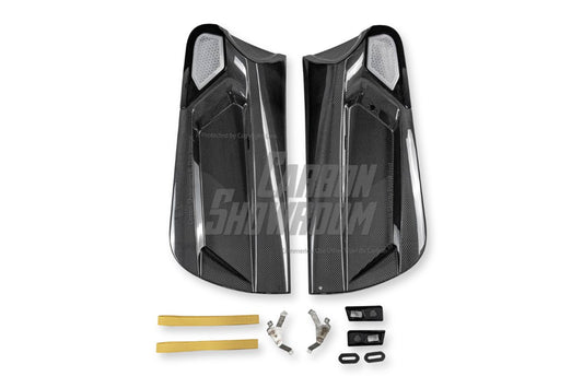 Lamborghini Aventador Base LP700 LP720 S LP740 SV LP750 Ultimate LP780 SVJ LP770 2012 2013 2014 2015 2016 2017 2018 2019 2020 2021 2022 2023 with Aftermarket Parts - Interior Door Card Panel & Speaker Cover Carbon Fiber from Aero Republic