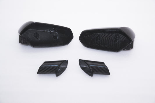 Lamborghini Aventador LP700 LP720 LP750 SVJ SV with Aftermarket Parts - OEM Upgrade Mirror Caps Pre-preg Carbon Fiber from Aero Republic