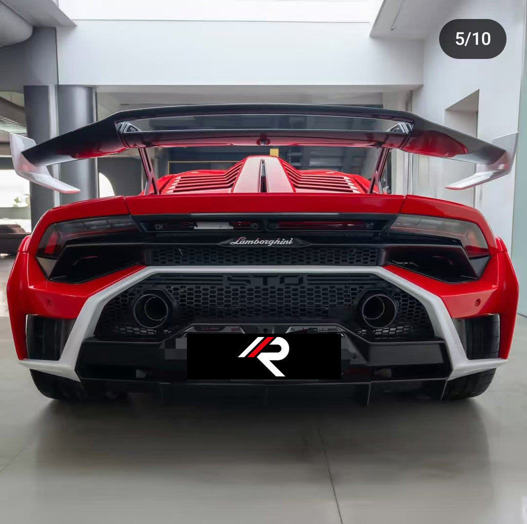 Lamborghini Huracan LP580 LP610 Evo RWD AWD Tecnica Performante STO Sterrato 2015-2024 with Aftermarket Parts - 1:1 STO OEM Style Rear Bumper Pre-preg Carbon Fiber / FRP from Aero Republic