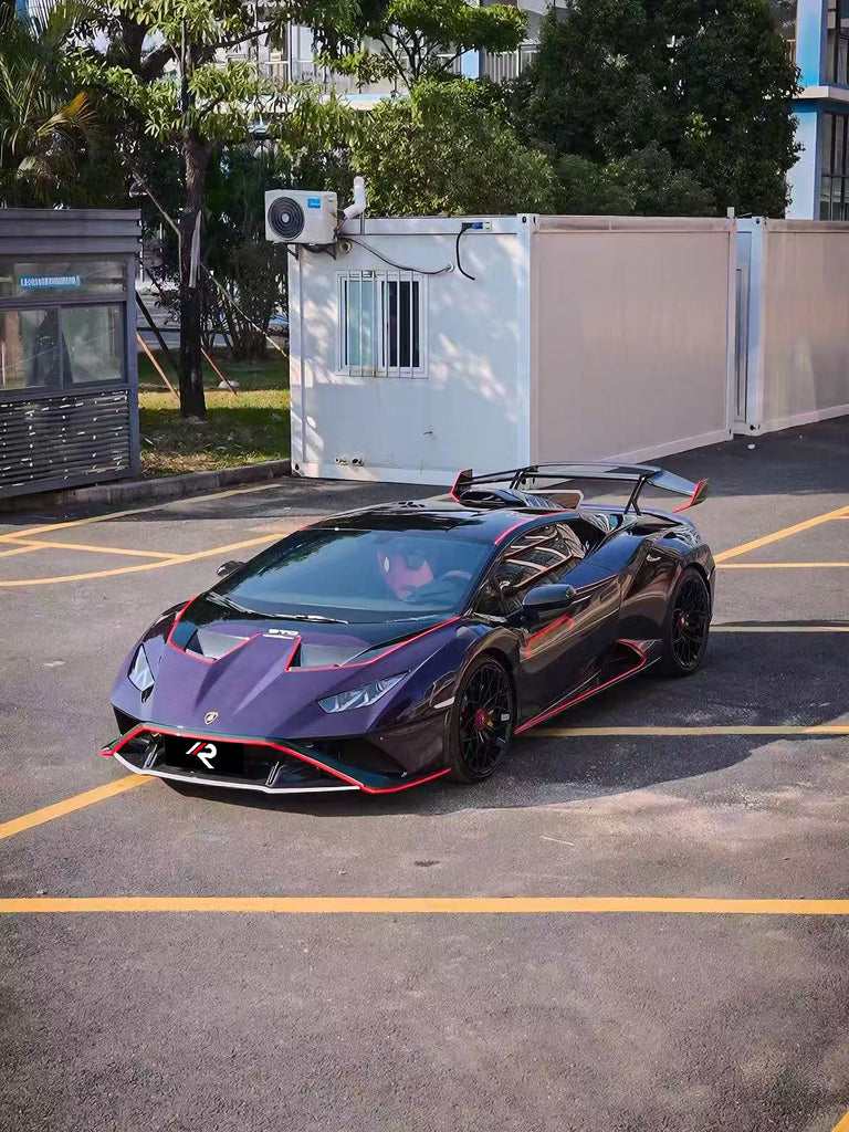 Lamborghini Huracan LP580 LP610 Evo RWD AWD Tecnica Performante STO Sterrato 2015 2016 2017 2018 2019 2020 2021 2022 2023 2024 with Aftermarket Parts - 1:1 Evo Tecnica STO Style Side Skirts Pre-preg Carbon Fiber / FRP from Aero Republic