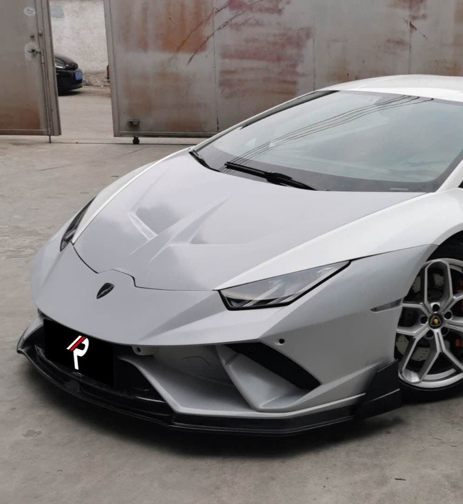 Lamborghini Huracan Performante 2018 2019 with Aftermarket Parts - Vor Style Front Lip Pre-preg Carbon Fiber / FRP from Aero Republic