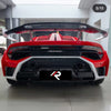 Lamborghini Huracan STO 2021 2022 2023 2024 with Aftermarket Parts - 1:1 STO OEM Style Rear Engine Bay Vent Trim & Rear Engine Bay Canard & Rear Engine Cover Pre-preg Carbon Fiber / FRP from Aero Republic