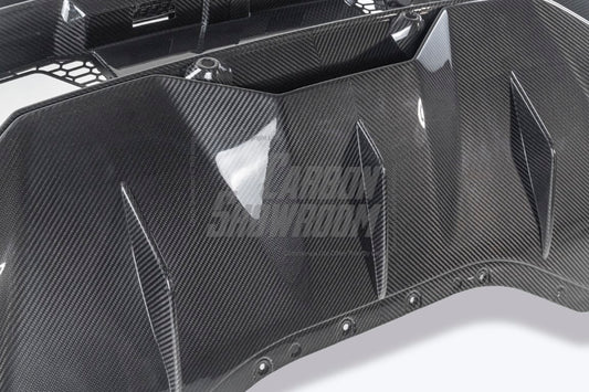 Lamborghini Huracan Tecnica Performante Evo 2015 2016 2017 2018 2019 2020 2021 2022 2023 2024 with Aftermarket Parts - Tecnica Style Rear Bumper & Diffuser Dry Pre-preg Carbon Fiber from Aero Republic