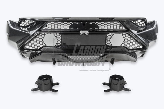 Lamborghini Huracan Tecnica Performante Evo 2015 2016 2017 2018 2019 2020 2021 2022 2023 2024 with Aftermarket Parts - Tecnica Style Rear Bumper & Diffuser Dry Pre-preg Carbon Fiber from Aero Republic