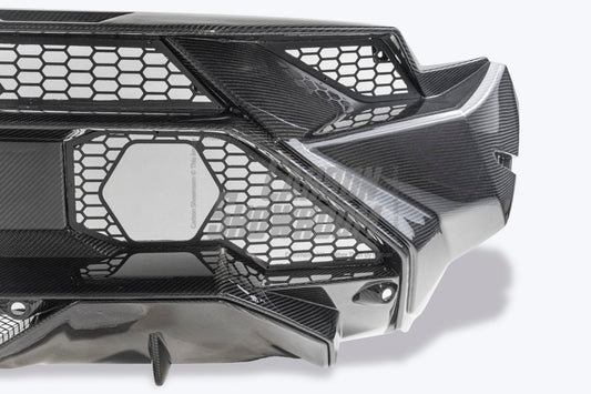 Lamborghini Huracan Tecnica Performante Evo 2015 2016 2017 2018 2019 2020 2021 2022 2023 2024 with Aftermarket Parts - Tecnica Style Rear Bumper & Diffuser Dry Pre-preg Carbon Fiber from Aero Republic