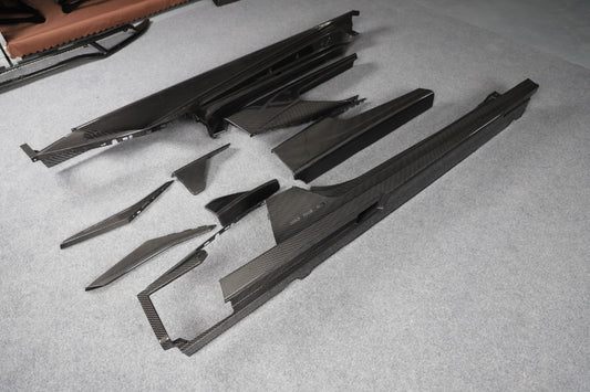 Lamborghini Huracan Tecnica Performante Evo LP610 LP580 2015 2016 2017 2018 2019 2020 2021 2022 2023 2024 with Aftermarket Parts - Man Style Side Skirts Dry Pre-preg Carbon Fiber from Aero Republic