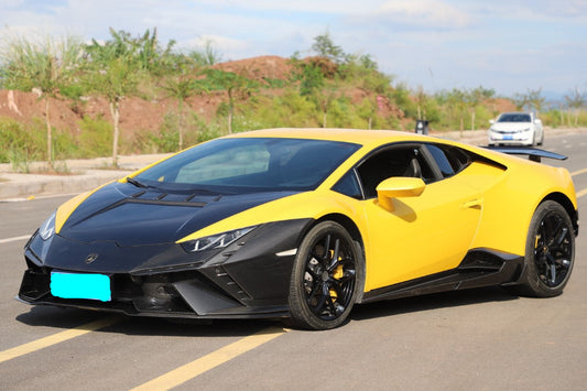 Lamborghini Huracan Tecnica Performante Evo LP610 LP580 2015 2016 2017 2018 2019 2020 2021 2022 2023 2024 with Aftermarket Parts - Man Style Side Skirts Dry Pre-preg Carbon Fiber from Aero Republic
