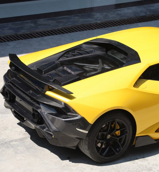 Aero Republic Tecnica Style Engine Hatch for Lamborghini Huracan Tecnica Performante Evo LP610 LP580 2015-2024 Dry Pre-preg Carbon Fiber