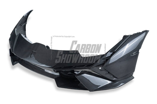Lamborghini Huracan Tecnica Performante Evo LP610 LP580 2015 2016 2017 2018 2019 2020 2021 2022 2023 2024 with Aftermarket Parts - Tecnica Style Front Bumper Dry Pre-preg Carbon Fiber from Aero Republic