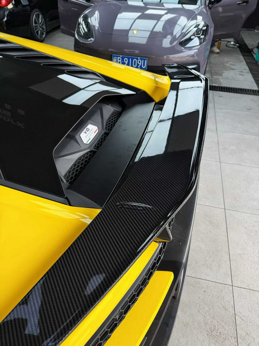 Lamborghini Huracan Tecnica Performante Evo LP610 LP580 2015 2016 2017 2018 2019 2020 2021 2022 2023 2024 with Aftermarket Parts - Tecnica Style Rear Wing Dry Pre-preg Carbon Fiber from Aero Republic