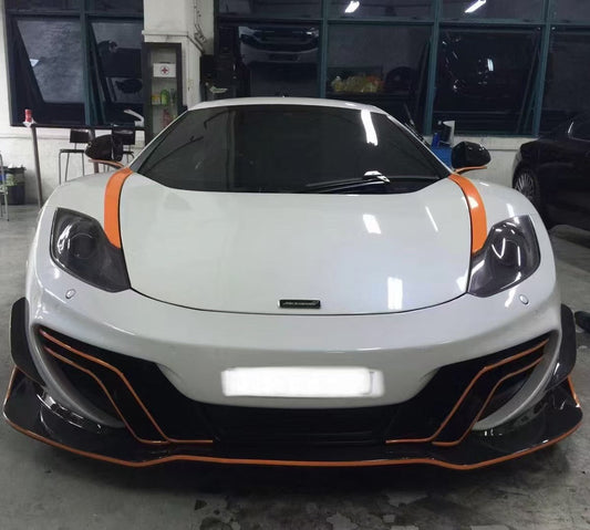Lamborghini MP4-12C 2012 2013 2014 with Aftermarket Parts - DMC Style Front Lip Carbon Fiber from Aero Republic