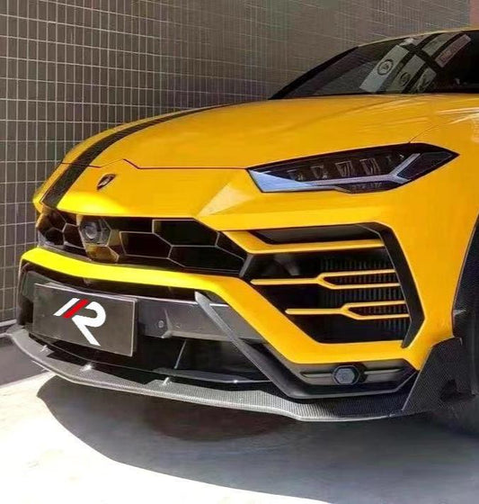 Lamborghini Urus Base 2019 2020 2021 2022 with Aftermarket Parts - M Style Front Lip Pre-preg Carbon Fiber / FRP from Aero Republic