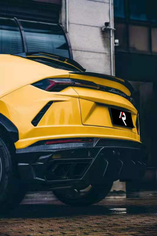 Lamborghini Urus Base S Performante 2019 2020 2021 2022 2023 2024 with Aftermarket Parts - M Style Rear Diffuser & Tips Pre-preg Carbon Fiber / FRP from Aero Republic