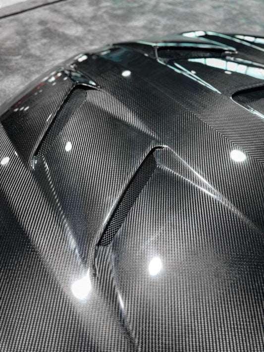 Lamborghini Urus 2019 2020 2021 2022 2023 2024 with Aftermarket Parts - M Style Hood Bonnet Pre-preg Carbon Fiber from Aero Republic