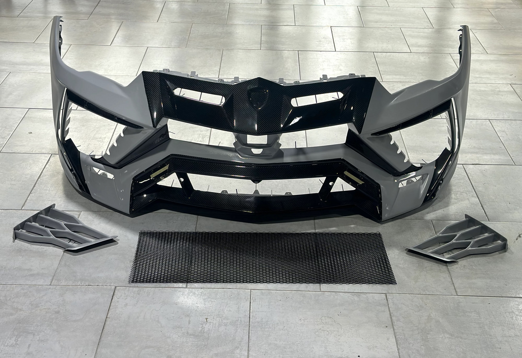 Lamborghini Urus 2019-2022 with Aftermarket Parts - M Style Carbon Fiber or FRP Front Lip & Bumper from Aero Republic
