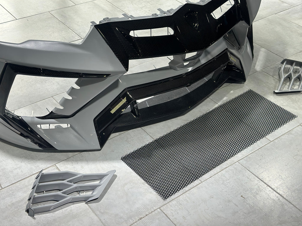 Lamborghini Urus 2019-2022 with Aftermarket Parts - M Style Carbon Fiber or FRP Front Lip & Bumper from Aero Republic