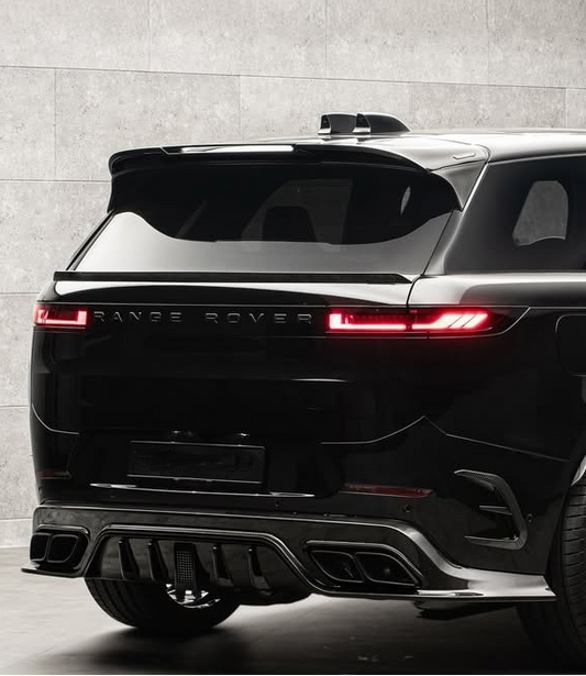 Land Rover Range Rover Sport SV L461 2024-ON with Aftermarket Parts - Msry Style Rear Roof Spoiler 4 Piece Set Dry Pre-preg Carbon Fiber from Aero Republic