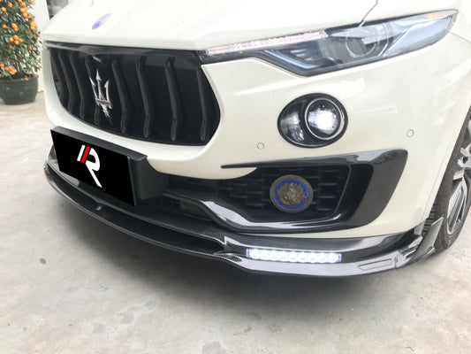 Maserati Levante Base Lusso GranLusso GT GTS Modena (For Base Bumper Only) 2017 2018 2019 2020 2021 2022 2023 2024 with Aftermarket Parts - Front Intake Vent Pre-preg Carbon Fiber from Aero Republic