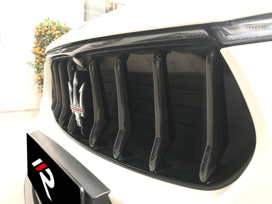 Maserati Levante Base Lusso GranLusso GranSport GT Ultima GTS Modena Tributo Trofeo 2017 2018 2019 2020 2021 2022 2023 2024 with Aftermarket Parts - Vertical & Horizontal Grill Insert Trim Replacement Pre-preg Carbon Fiber from Aero Republic