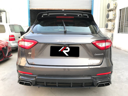 Maserati Levante Base Lusso GranLusso GranSport GT Ultima GTS Modena Tributo Trofeo 2017 2018 2019 2020 2021 2022 2023 2024 with Aftermarket Parts - Rear Roof Spoiler Pre-preg Carbon Fiber / FRP from Aero Republic