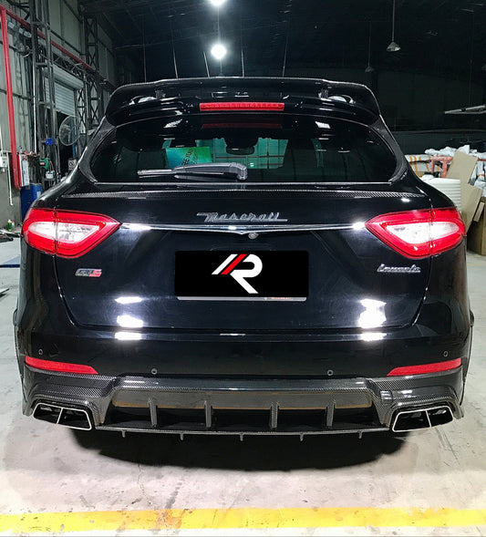 Maserati Levante Base Lusso GranLusso GranSport GT Ultima GTS Modena Tributo Trofeo 2017 2018 2019 2020 2021 2022 2023 2024 with Aftermarket Parts - Rear Diffuser (with Tips) Pre-preg Carbon Fiber / FRP from Aero Republic