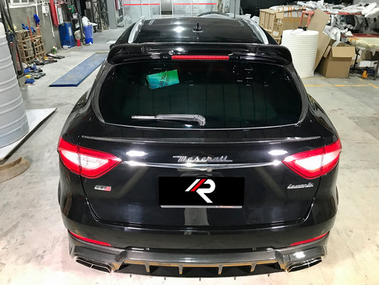 Maserati Levante Base Lusso GranLusso GranSport GT Ultima GTS Modena Tributo Trofeo 2017 2018 2019 2020 2021 2022 2023 2024 with Aftermarket Parts - Rear Roof Spoiler Pre-preg Carbon Fiber / FRP from Aero Republic