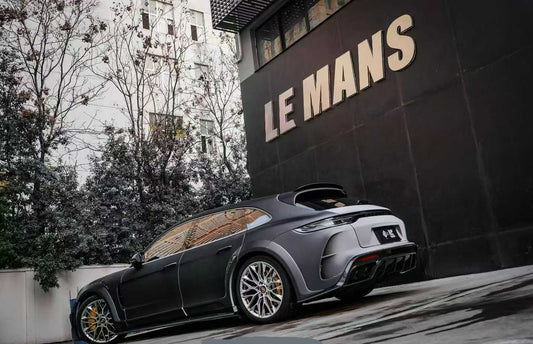 Porsche Panamera 971 971.1 Base/4/4S/GTS/Turbo/Turbo S 2017 2018 2019 2020 & Panamera 971 971.2 Base/4/4S/GTS/Turbo/Turbo S 2021 2022 2023 with Aftermarket Parts - MSRY Style Front Bumper Carbon Fiber from Aero Republic