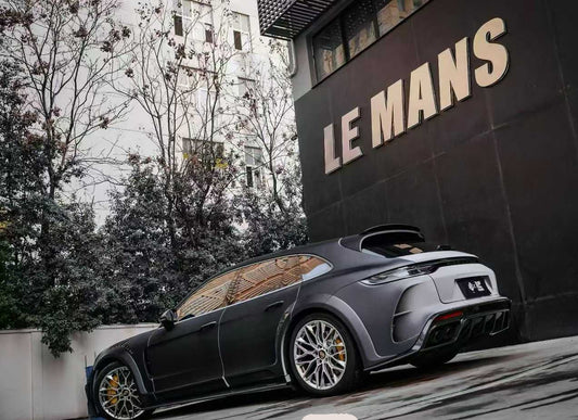 Porsche Panamera 971 971.1 4/4S/GTS/Turbo 2018 2019 2020 &amp; Panamera 971 971.2 4/4S/GTS/Turbo 2021 2022 2023 with Aftermarket Parts - MSRY Style Rear Bumper Carbon Fiber from Aero Republic