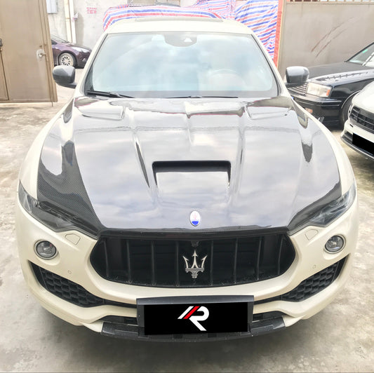 Maserati Levante Base Lusso GranLusso GranSport GT Ultima GTS Modena Tributo Trofeo 2017 2018 2019 2020 2021 2022 2023 2024 with Aftermarket Parts - Hood Pre-preg Carbon Fiber / FRP from Aero Republic