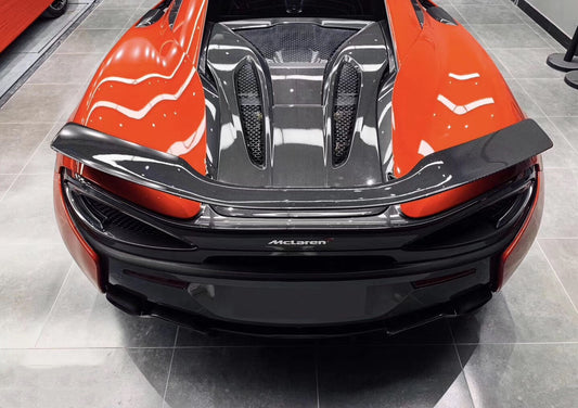 McLaren 540C 570S 570GT 2016 2017 2018 2019 2020 with Aftermarket Parts - OEM Replacement Rear Engine Cover Pre-preg Carbon Fiber from Aero Republic