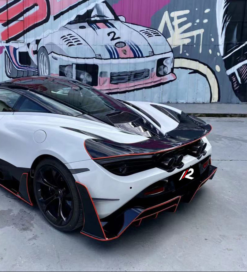 720s Modified Rear McLaren 720S 2018-2023 Aftermarket Parts - Aero Republic Rear Wing Dry ...